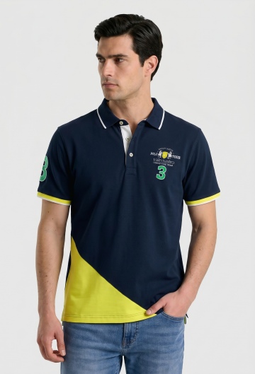 Polo modelo Tour bordado azul marino