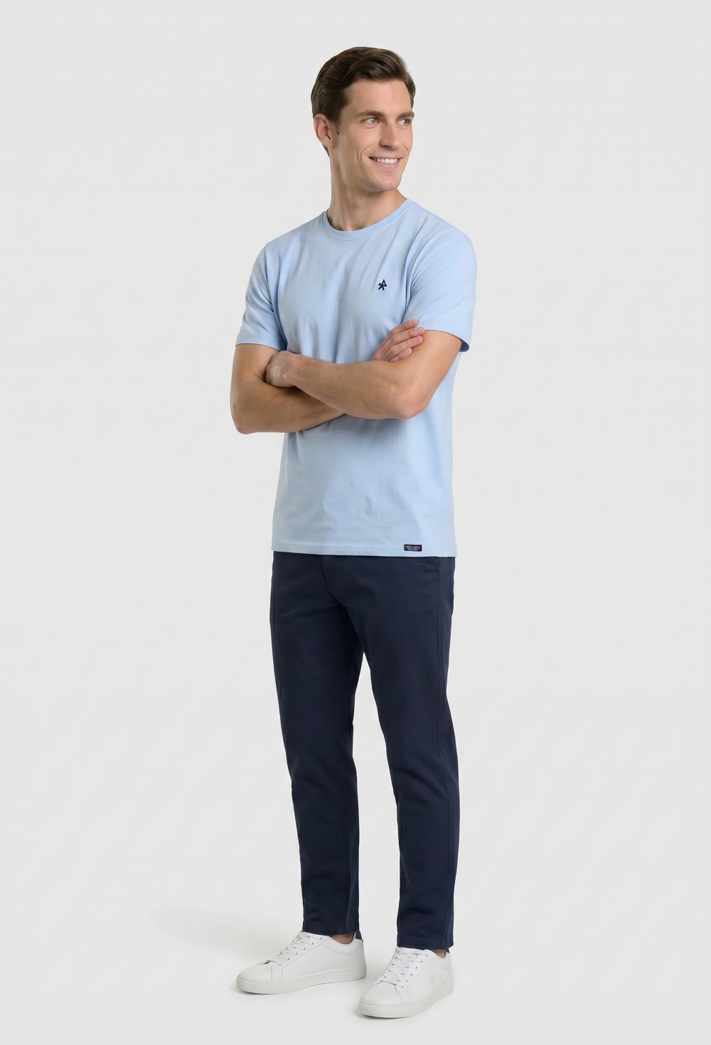 Camiseta básica logo Valecuatro celeste - Valecuatro