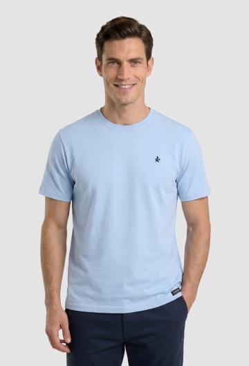 Camiseta logo Valecuatro celeste