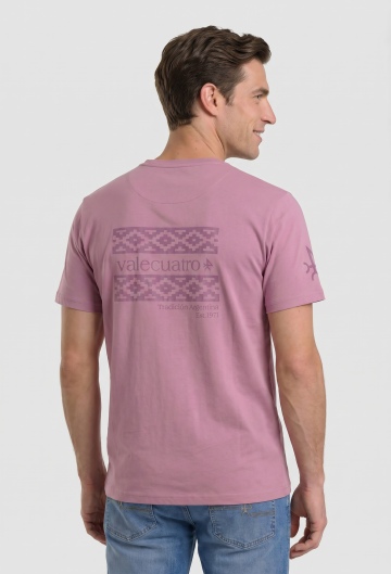 Camiseta étnica granate