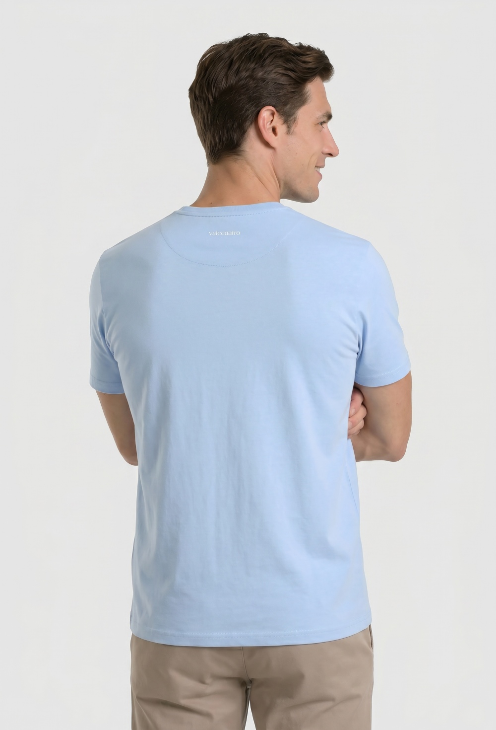 Valecuatro - Camiseta logo color celeste
