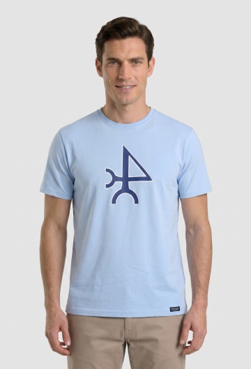 Camiseta logo color celeste