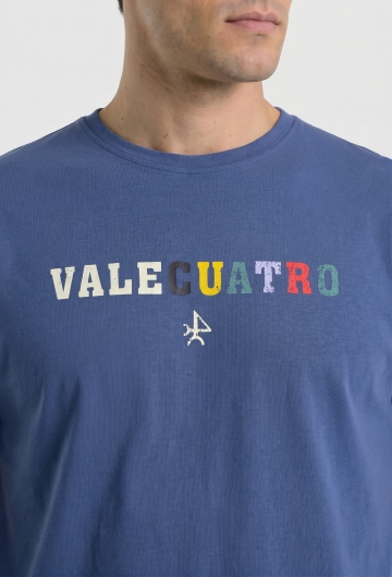 Camiseta modelo Valecuatro azul índigo
