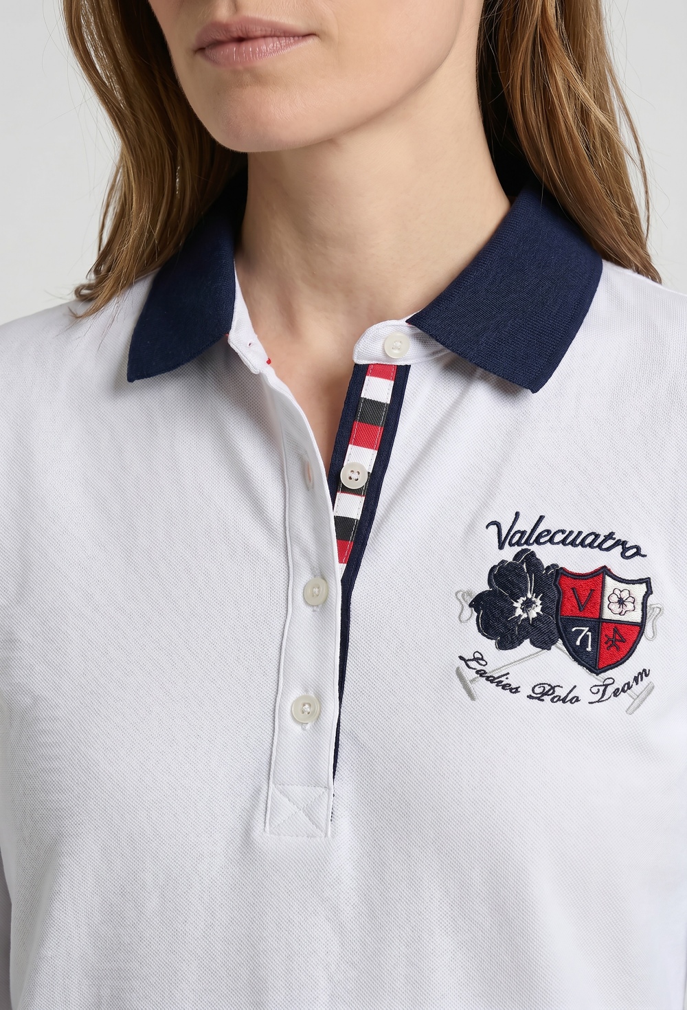 Polo bordado Ladies Team blanco - 59.9