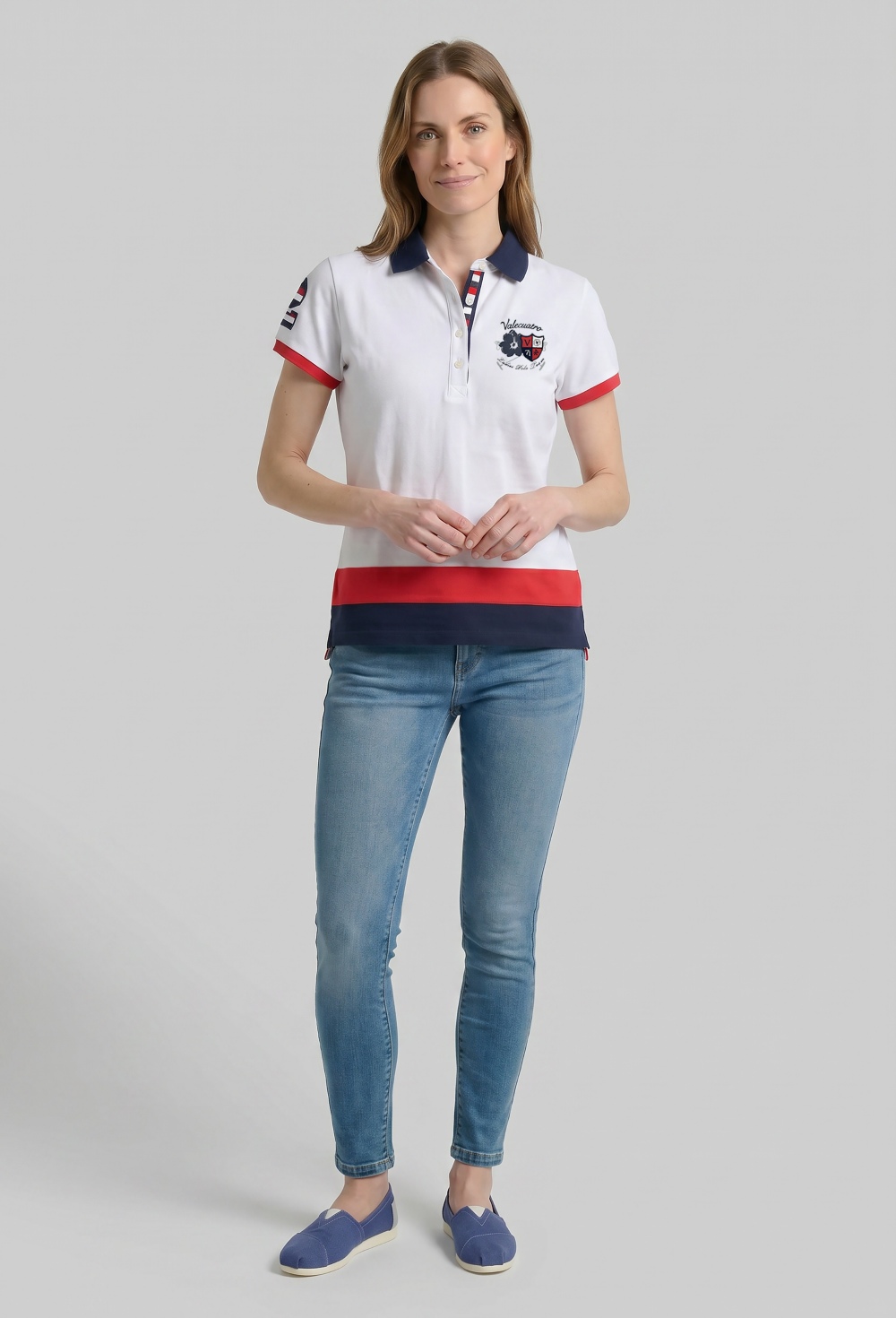 Valecuatro - Polo bordado Ladies Team blanco