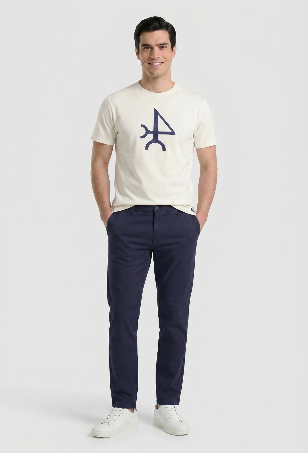 Pantalón chino clásico azul marino - Valecuatro