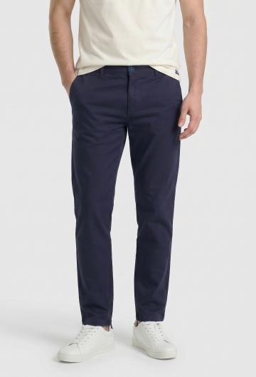Pantalón chino clásico azul marino