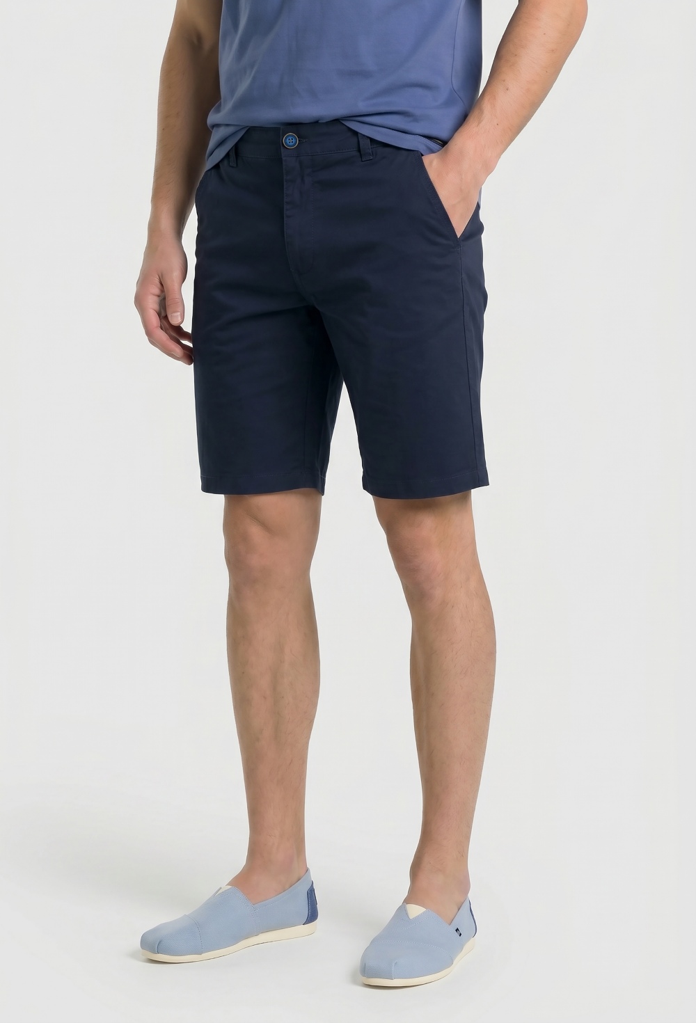 bermudas - Bermuda clásica color azul marino P26H-6536-AZM
