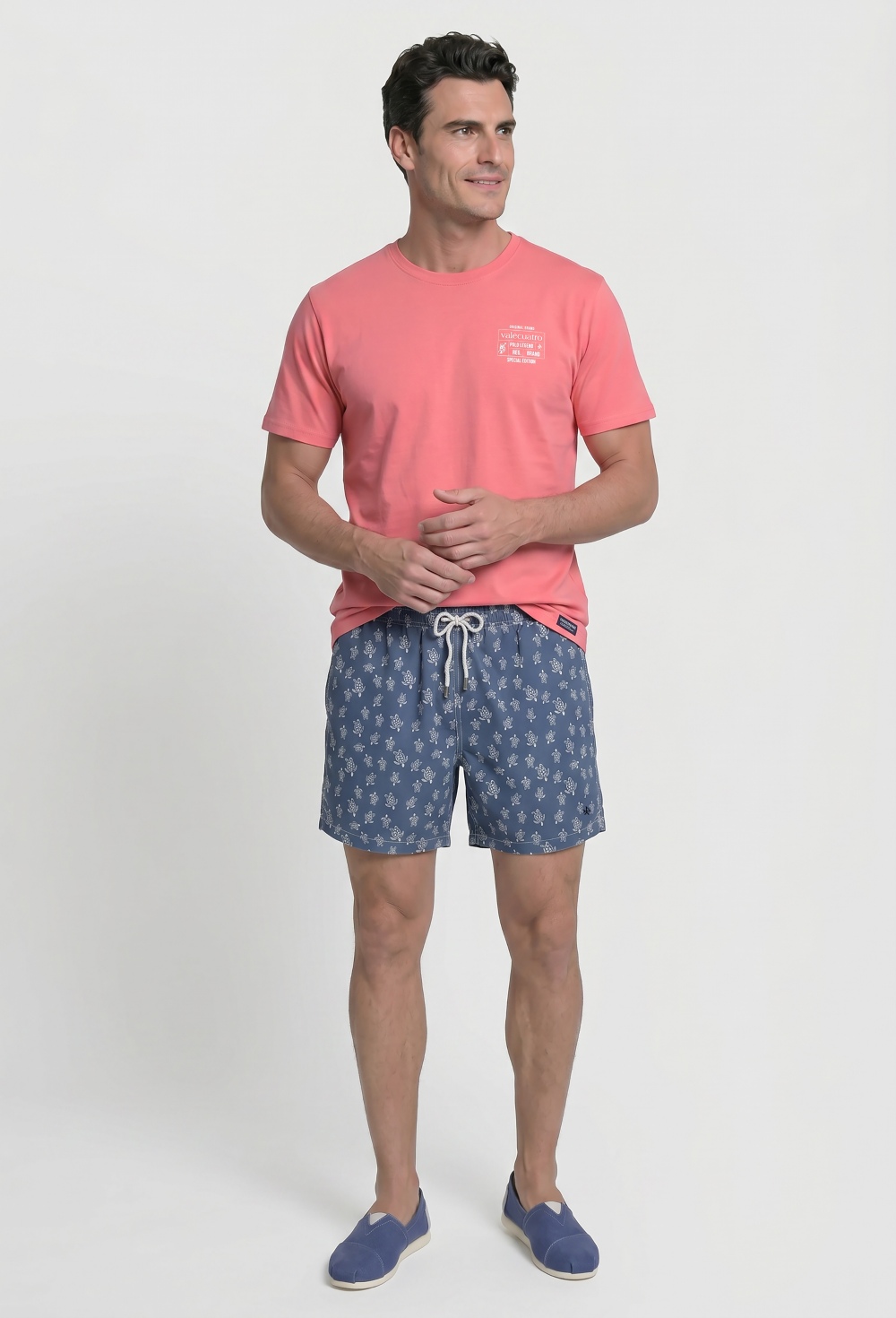 Bañador estampado fantasía azul marino - Valecuatro