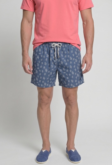 Bañador estampado fantasía azul marino