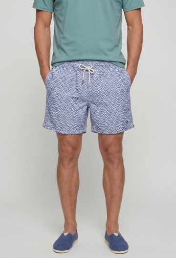 Bañador estampado azul claro
