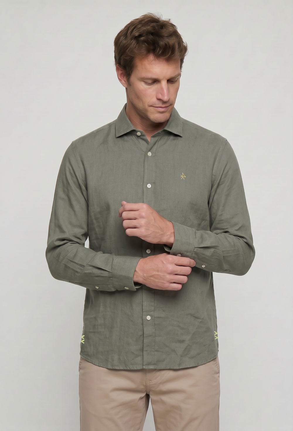 shirts - CAMISA H LINO P26H-6521-KK